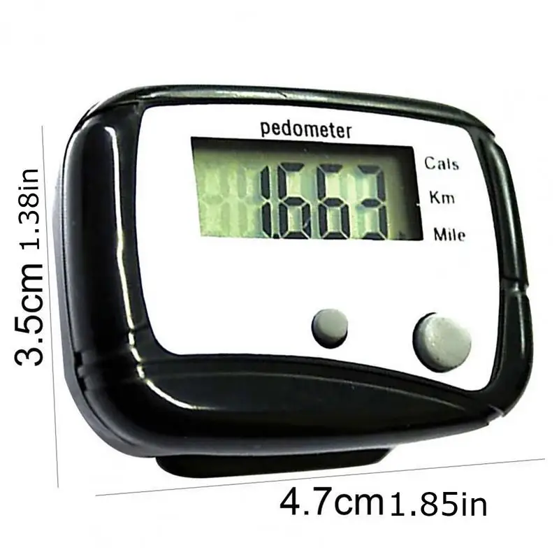 Compact Step Counter Digital LCD Display Walking Calorie Pedometer Lightweight Running Step Counter With Clip For Men Women Kids