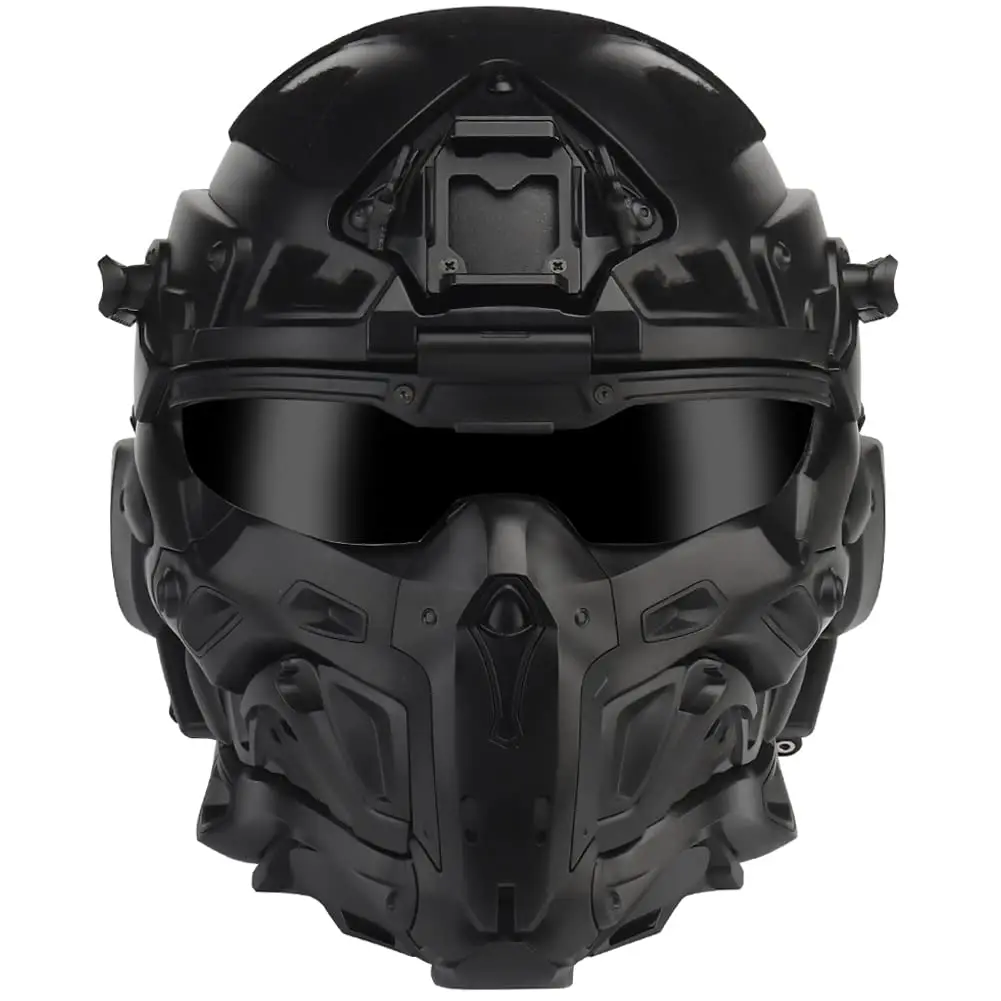 FullWrappedPaintballHelmetBuiltInHeadsetMasksGogglesDefogging