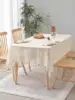 Beige linen square tablecloth, retro countryside style, kitchen living room coffee table decoration tablecloth 1
