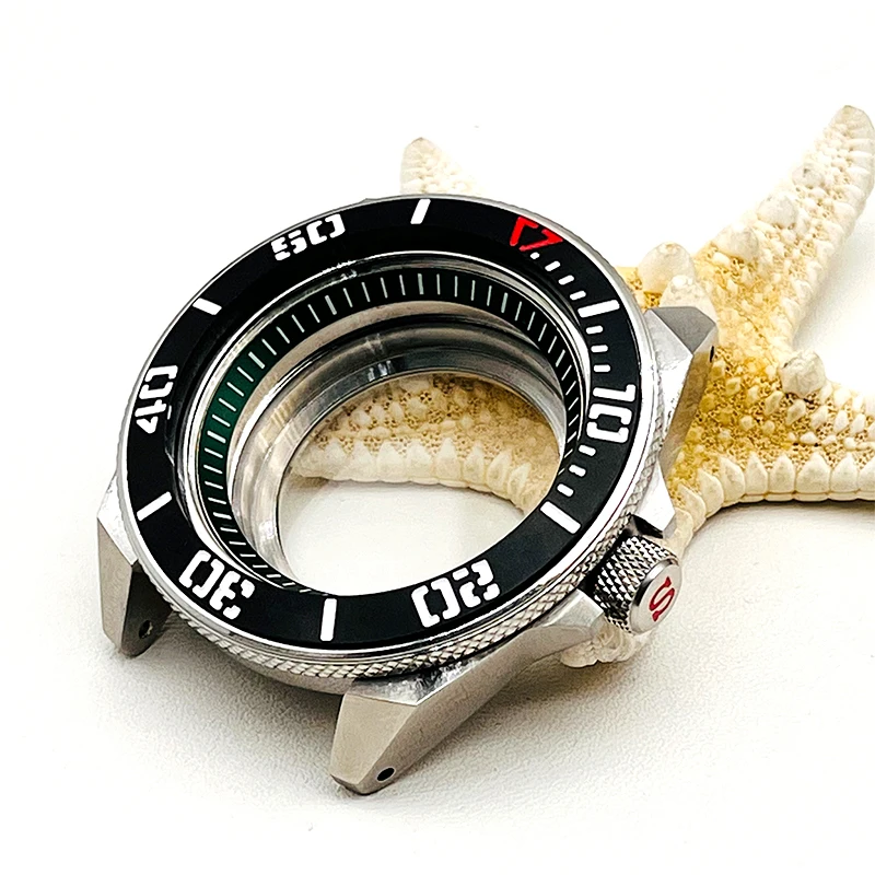 Custodia Seiko Dial Nh35 Cover Posteriore Inferiore Trasparente In Acciaio Inossidabile Adatta Per Cassa Dell'Orologio King Samurai Con Movimento Auto