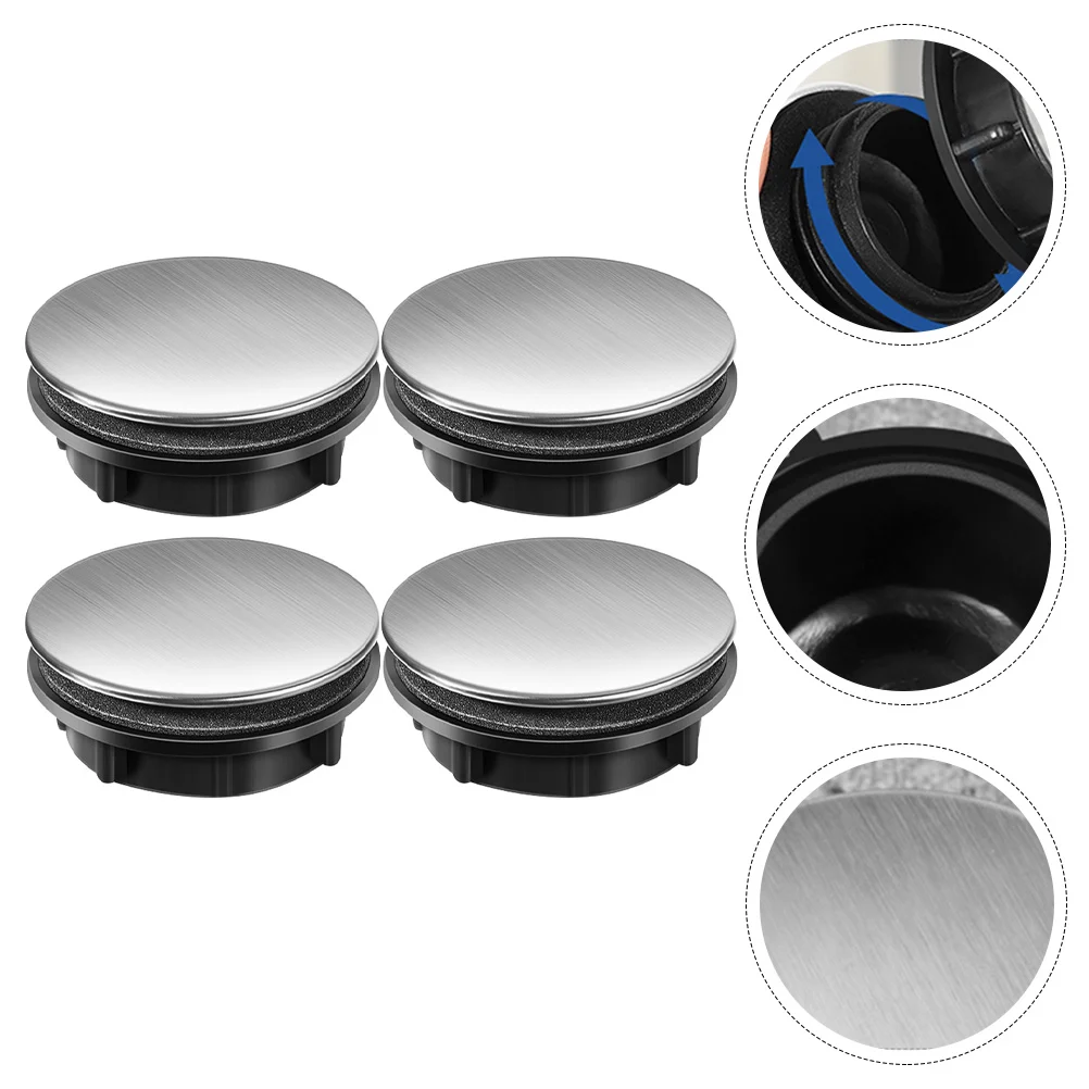 

4Pcs Kitchen Faucet Hole Covers Stainless Steel Sink Tap Hole Cover Plug Kitchen Sink Accessory