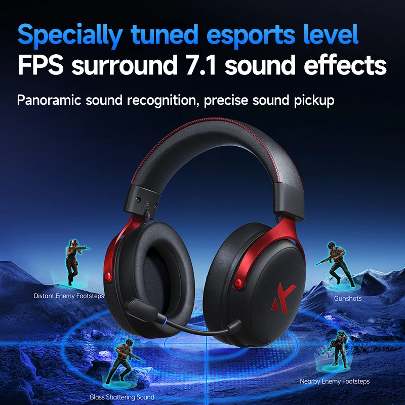 سماعة الألعاب MCHOSE V9 Pro 7.1 Surround Sound موس...