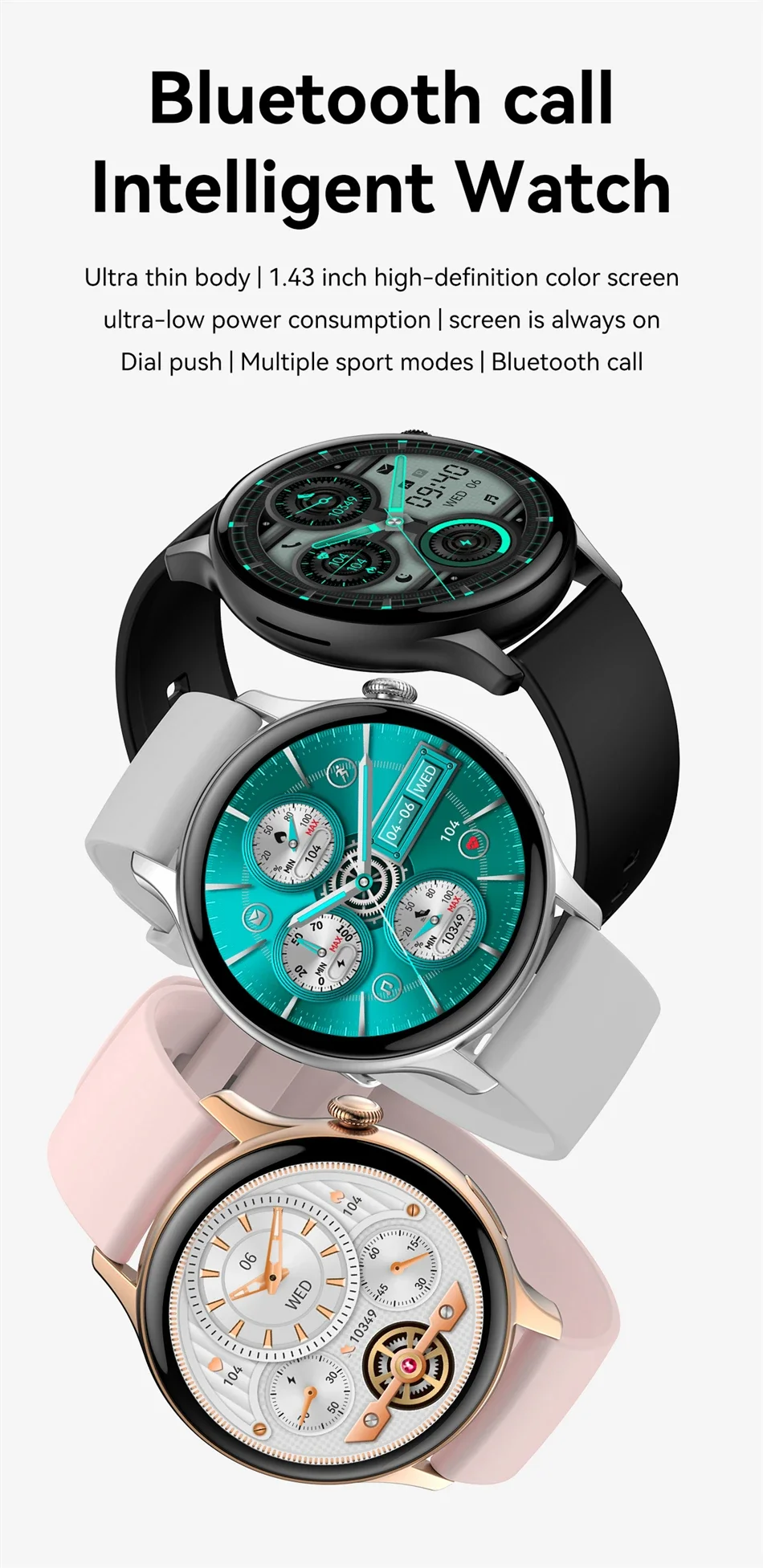 Intelligent Trendy High Quality Unisex Bluetooth Call Smart Watch