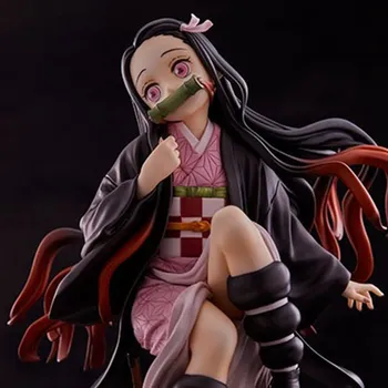 15CM Demon Slayer Kamado Nezuko assis modèle jouet PVC Figure jouet cadeau Collection boîte décoration bureau Collection décoration 1