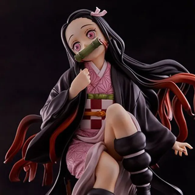 15CM Demon Slayer Kamado Nezuko assis modèle jouet PVC Figure jouet cadeau Collection boîte décoration bureau Collection décoration 1