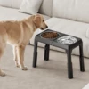 Ortable Non-Slip Elevated Dog Bowls - Foldable Xiaz Raised Feeder Bowls Stand Set With 2 Stainless Steel Bowls 6