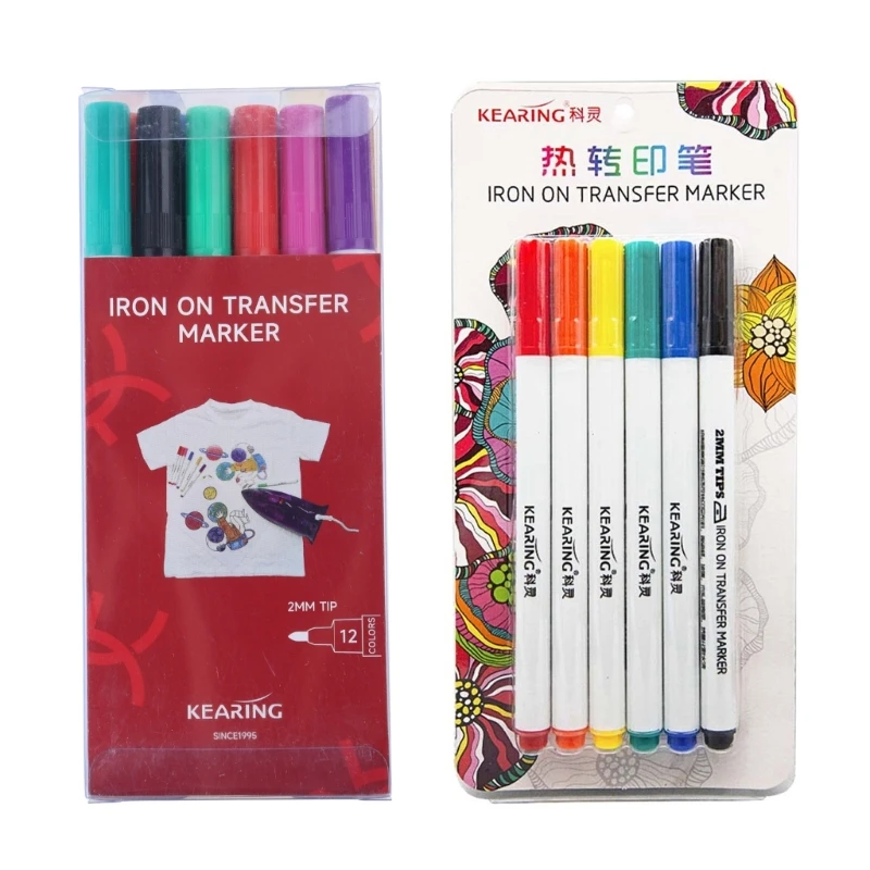 Sublimation Marker Pens for Cricut Maker 3/Maker/Explore 3/Air 2/Air Heat Transfer Writing Drawing-Markers 6/12pcs multifunction pen highlighter pens