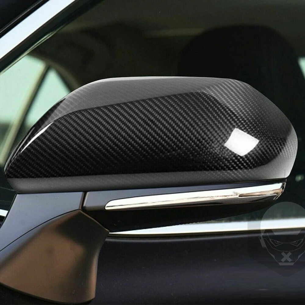 Carbon Fiber Car Rear View Door Wing Mirror Side Mirrors Cover Caps Shell Case For Toyota Camry 8th Gen 2018+ Decorative Parts