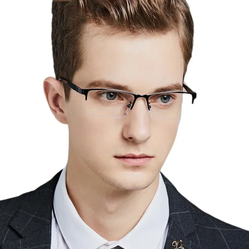Half Frame Myopia Glasses Business Color-changing Male Female Near Sight Glasses Ultra Light Outdoor Driving Protection Glasses 4