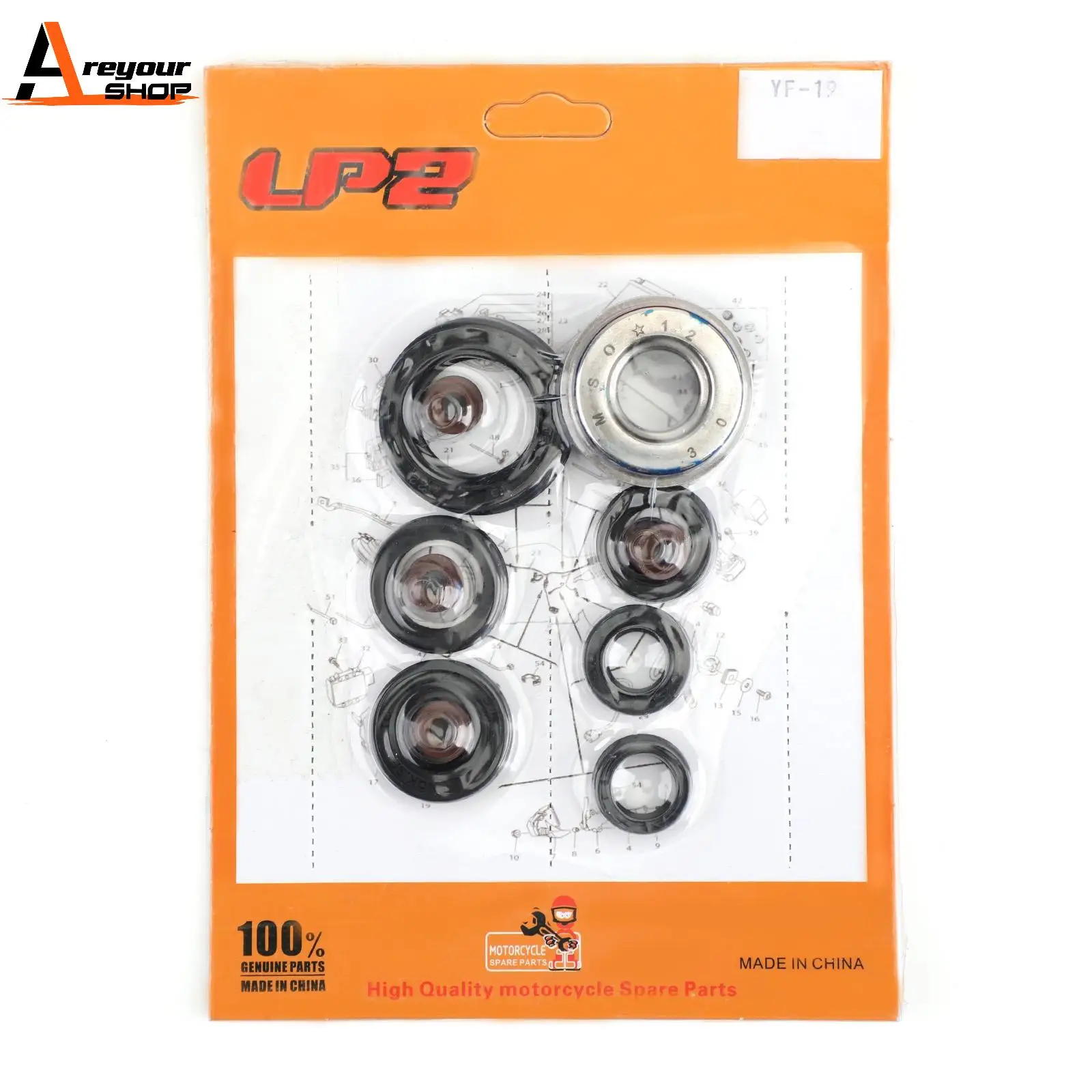 Areyourshop for Honda CRF250L 2013- 2014 2015 crf250l CRF-250L 11pcs Engine Oil Seal Kit Set Rubber