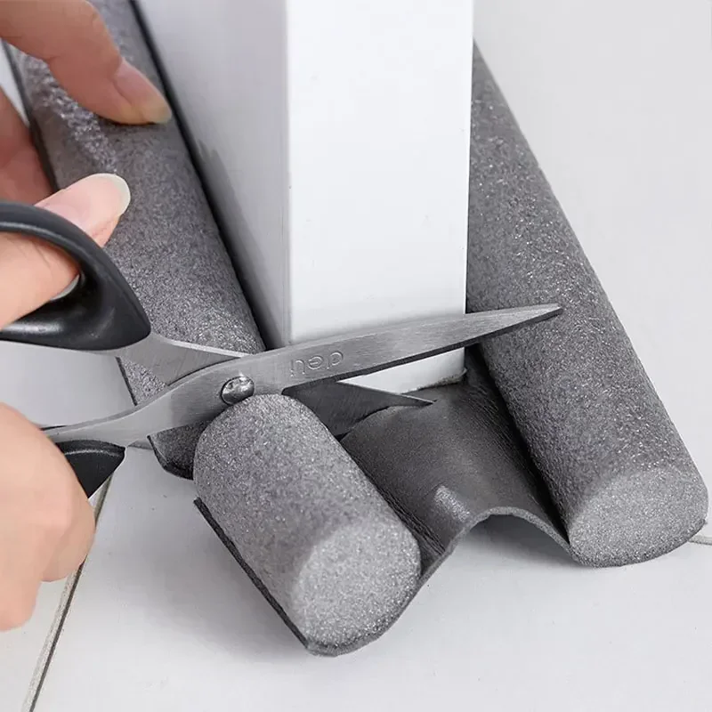 Flexible Cutable Door Bottom Weather Strip Noise Blocker Double Foam Stopper Sound Proof Dust Insulation Seal Strip Waterproof