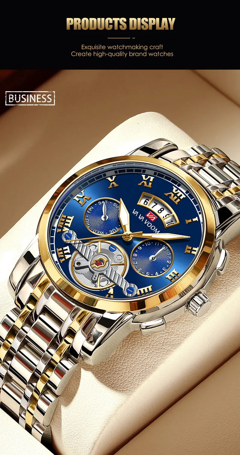 Brand Men Watch Original Pilot Series Simulation Tourbillon 41mm Stainless Steel Quartz Movement Casual Sports Watch_voghion.com