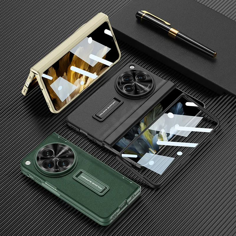 

Магнитный шарнир, гладкая кожа, искусственная кожа для Oneplus, открытое искусство, со стеклянной пленкой, подставкой, ударопрочный, в комплекте, защитный жесткий чехол