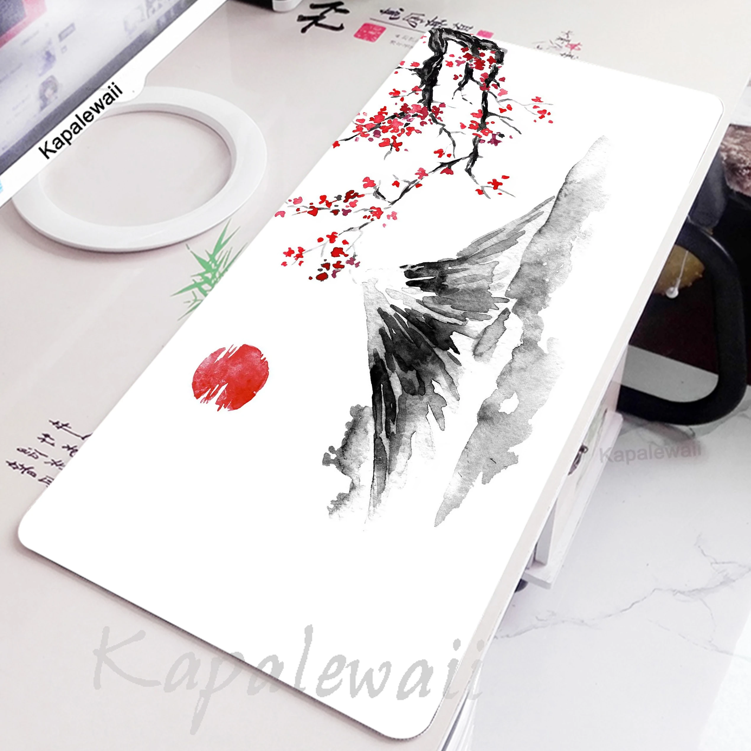 

Mountain Serenity Japanese Art Mouse Pad Desk Office Mousepad Mat Mause Accessories Large Mice Keyboards Table Carpet 90x40cm