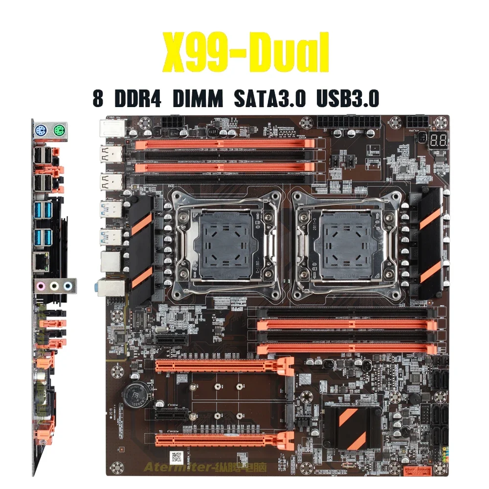 Материнская плата X99 с двумя процессорами M.2 LGA 2011 V3 E-ATX USB3.0 ...
