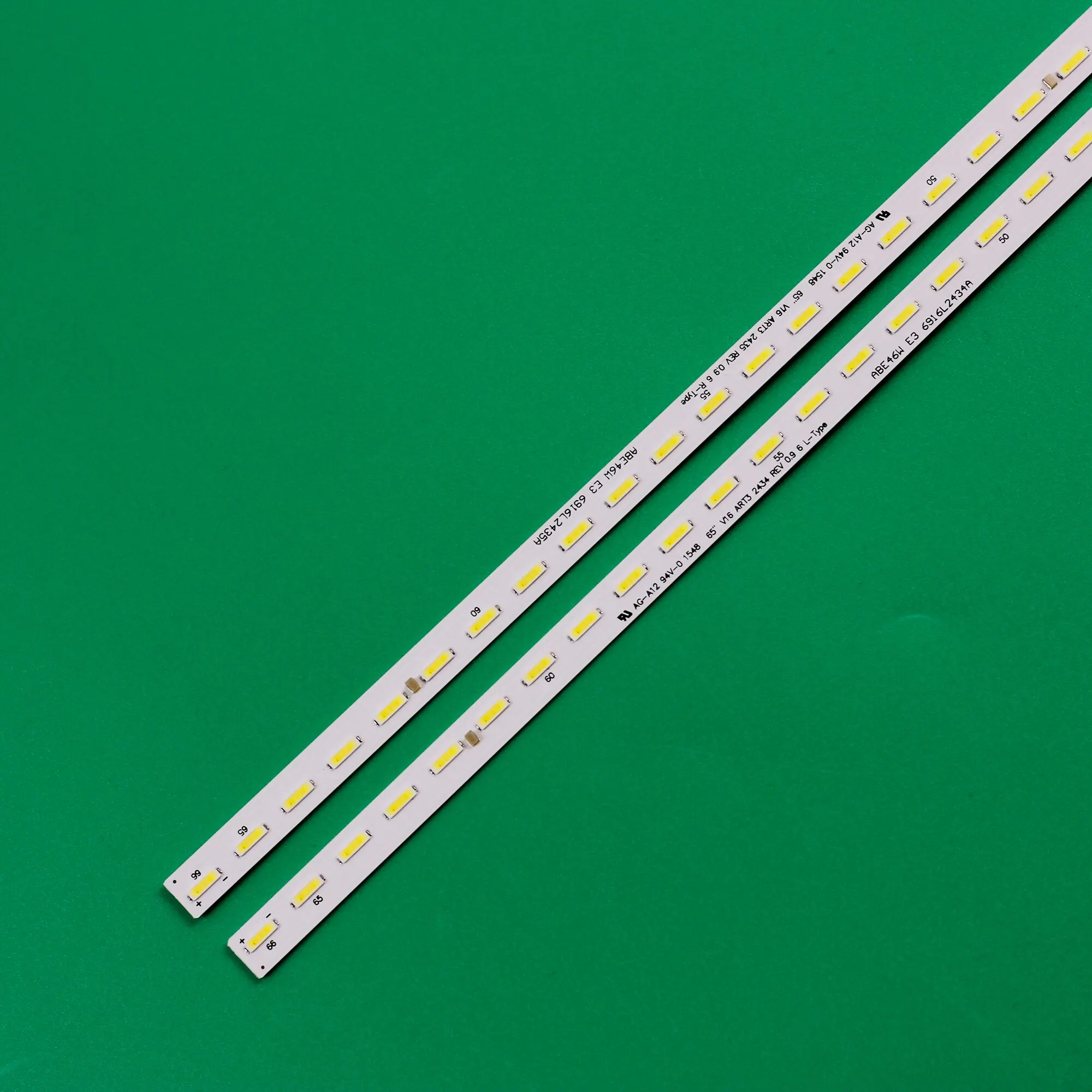 Nova 66led Pcs 713 Milímetros Tira Conduzida Luz de Fundo para lg 65uh661v 65uh650v Lc650ege fj m2 m1 6916l2434a 6916l2435a 65 V16 Art3 2435 2434 - Imagem 3