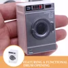 Washing Machine Mini Model Child Electric Power Washer Toilet Seat Toy Plastic for Kids 3