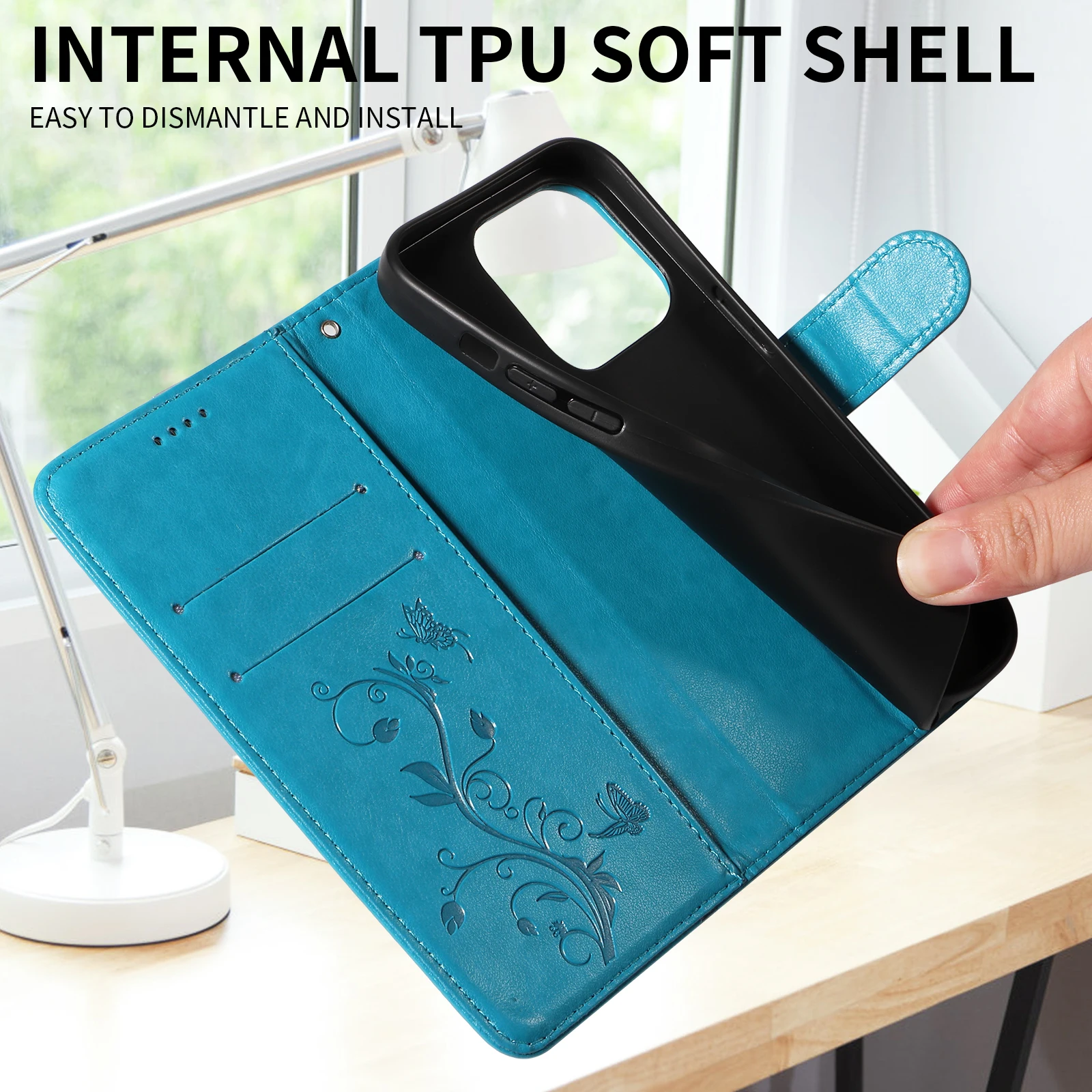 Luxurious Leather Wallet Phone Case