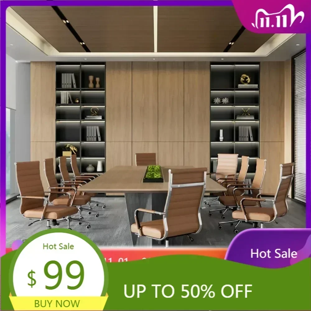 "ergonomic ribbed leather swivel chair for modern office desks and conference rooms"