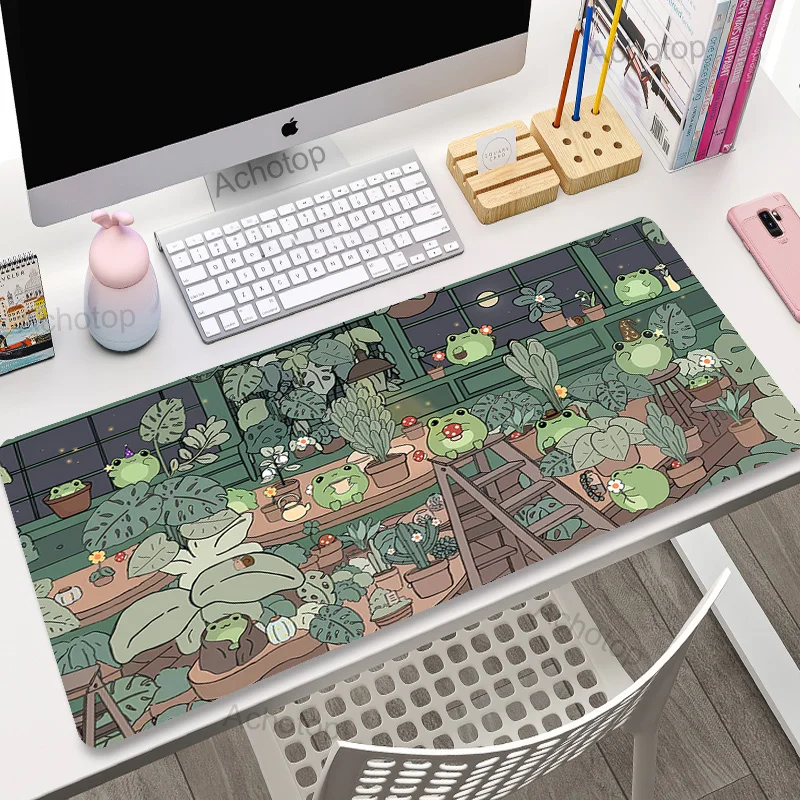 thumbnail image 1 of Alfombrilla de ratón grande para juegos de planta verde, alfombrilla de ratón para gamers tamaño XXL para mesa largo de oficina, escritorio Kawaii para chicas adolescentes y dormitorio, 1 of 5