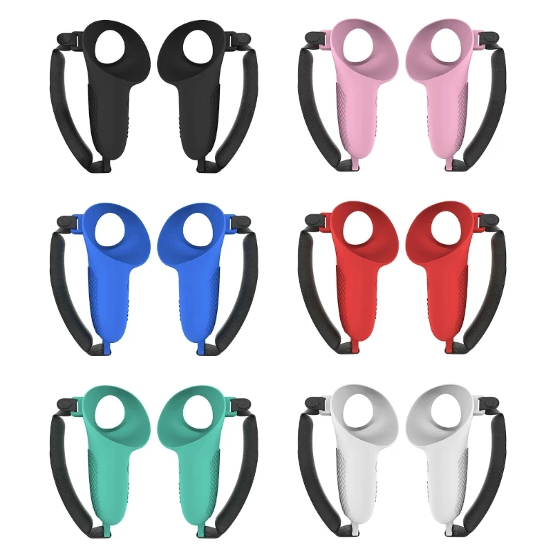 

Handle Protective Sleeve TPU Case Gaming Adjustable Hand Strap for Quest 3