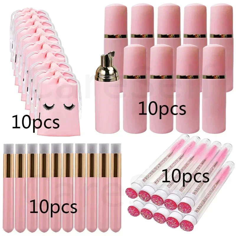 Cosmetic Bottle Set Eyelash Cleansing Bottle Makeup Empty Bottle Cosmetic Bottle Mini Cosmetic Bottle Cosmetic Dispenser Bottle Refillable Cosmetic Bottle Soap Foaming Bottle 40Pcs/Set Foam Bottle Brush 60ML Plastic Empty Foaming Pump Bottle Eyelash Makeup Cleanser Soap Dispenser Skin Care Tools