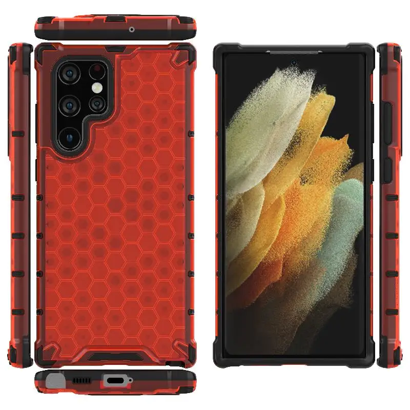2-in-1 Full Protection Shockproof Translucent Phone Case with Hard Armor Cover