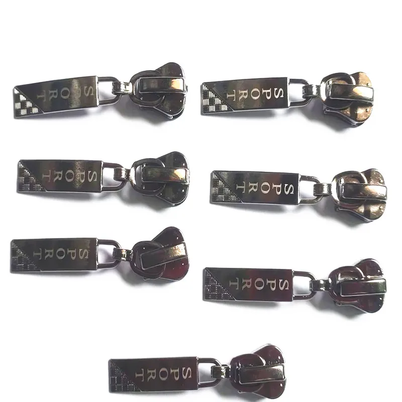 10/20Pcs 5# Resin Zipper Gun Black Zipper Head Clothing Home Textile Metal Slider For B09