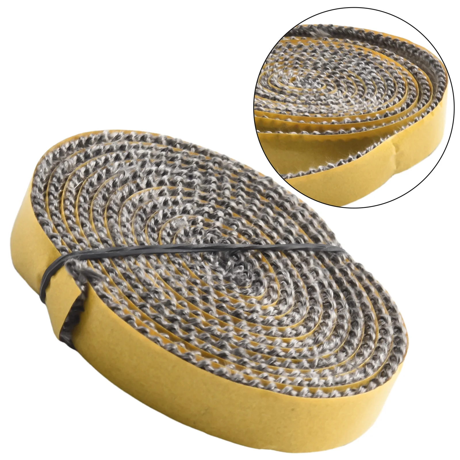 Wood Burning Stove Seal 10/15mm Fireplace Sealing Rope Self-Adhesive Fiberglass Sealing Cord Replacement 2M
