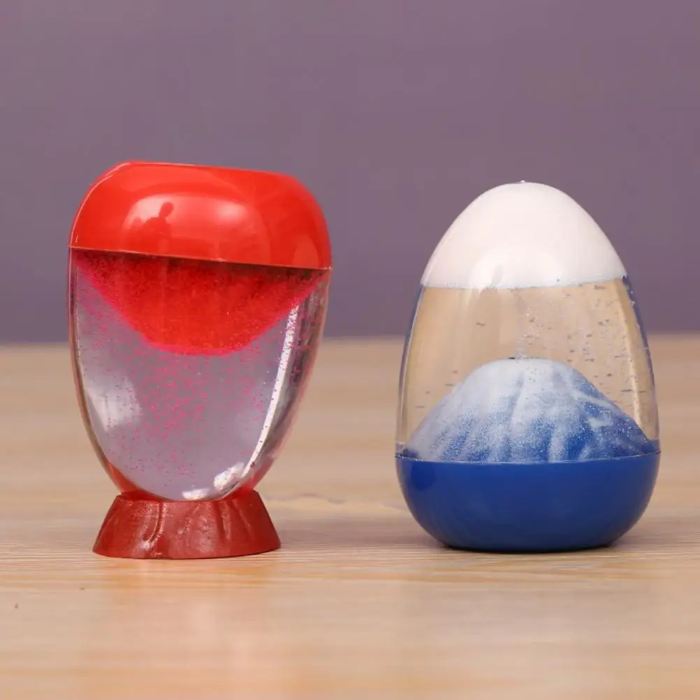 Creative Egg-shaped Portable Volcanic Eruption Design Decorative Desktop Quicksand Hourglass Sand Clock Widely Applied 6