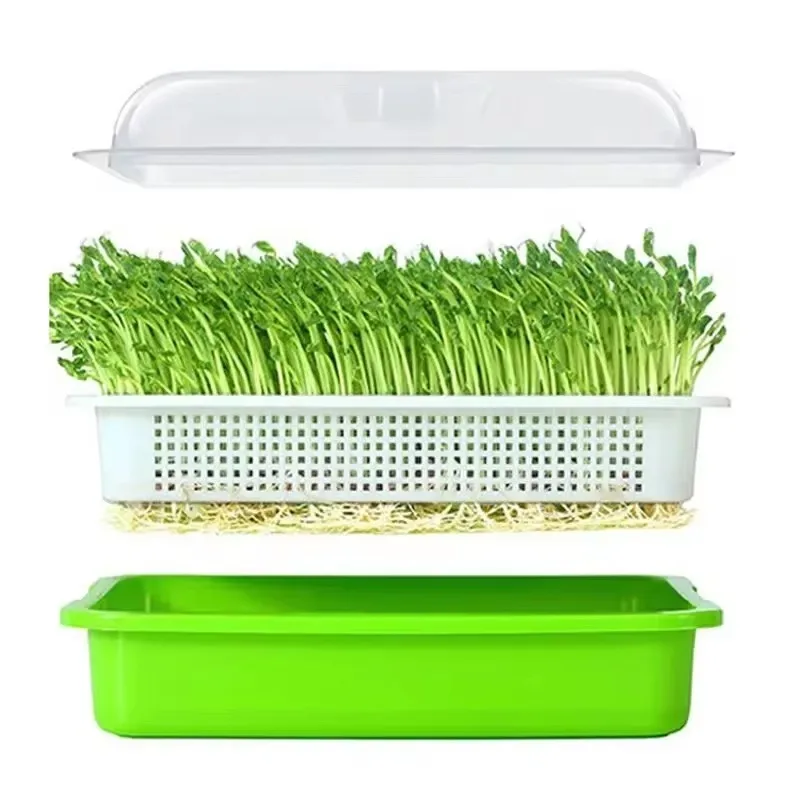 1set prout Sprout Pot Sprout Vegetable Seedling Tray Soilless Cultivation Hydroponic Equipment Pea Planting Bean Seedling