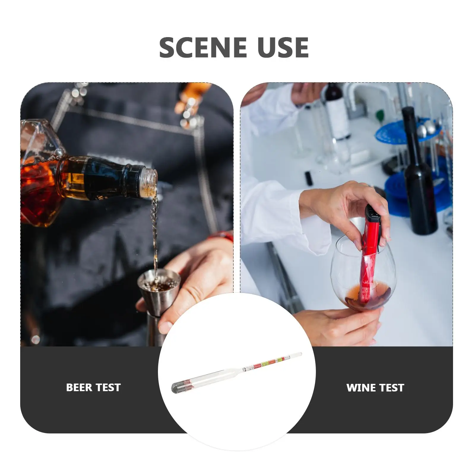 Portable Alcohol Tester Glass Vinometer Alcohol Meter Hydrometer For Brewing Tool Measuring Tools Hydrometer