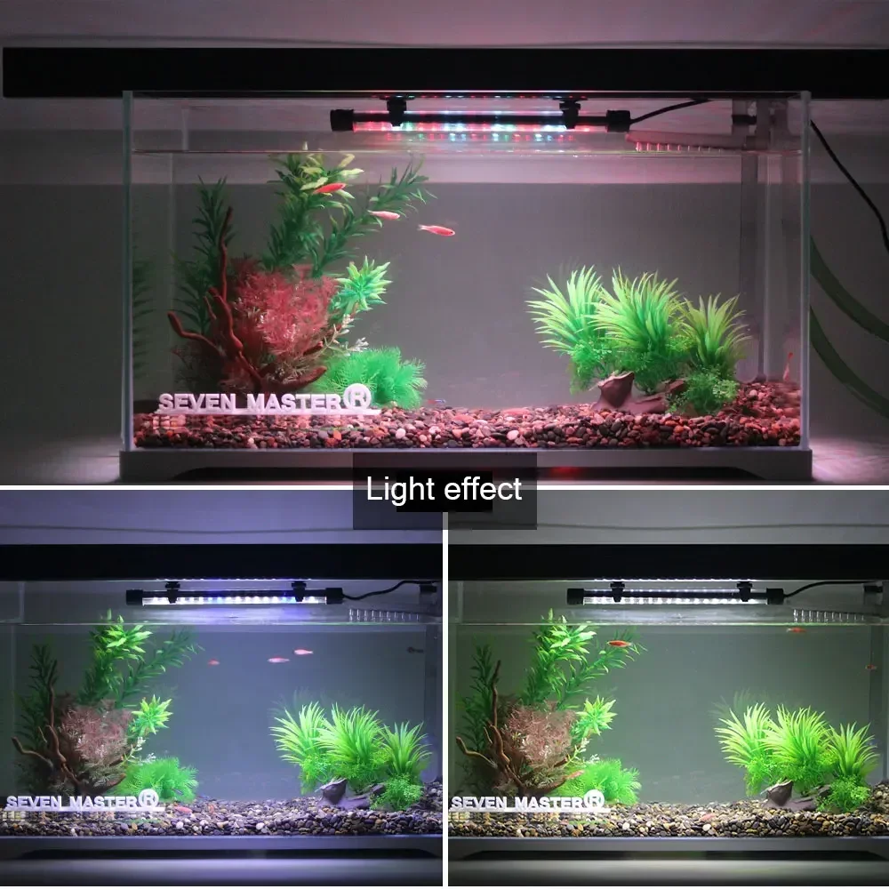 LED Aquarium Light Waterproof Fish Tank Light Aquatic Plant Submersible Underwater Clip Lamp Aquatic Decor