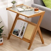 Table d'appoint en forme de Z, table à thé et à café créative avec étagère pour canapé, coin salon, chambre à coucher, petit appartement 1