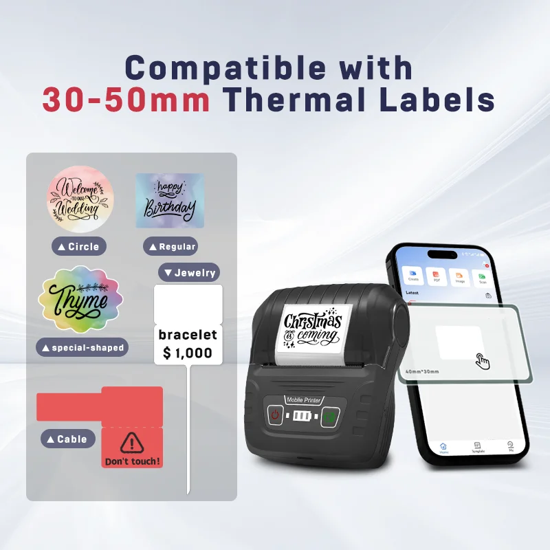 SINMARK SK58 Portable Thermal With Self-adhesive Labels Printer Mini Bluetooth Sticker Maker_voghion.com