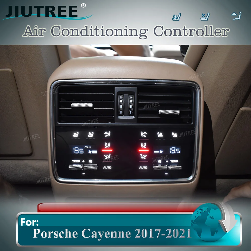 

Car Air Conditioning Panel For Porsche Cayenne 2017 2018-2021 Touch Screen AC Control Modification Accessories LCD Rear Climate