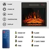 Electric Fireplace Insert, Recessed Fireplace Heater with Low Noise, Remote Control with Timer, Touch Screen, 3