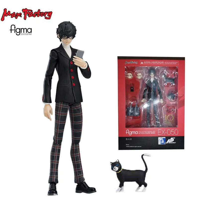 

Original Max Factory Figma EX-50 Persona 5 Joker Amemiya Ren Morgana PVC Action Figure Anime Model Toys Collection Doll Gift