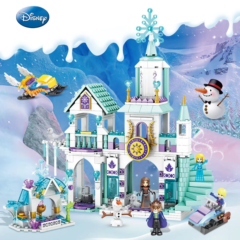 Disney Frozen Princess Ice Castle Set Building Blocks Modello Brick Mini Figure Kid Girl Gifts Toy Garden Compatibile Con Lego