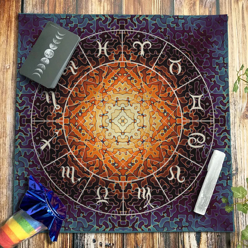 

Скатерть Таро Star Rune Moon 12 созвездий, языческая ткань для алтаря, прививки, гадания, астрологии, планшет для карт с орластом, Прямая поставка