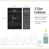 Wood Cube Storage Organizer with Doors Stackable Bookcase Pantry Dorm Room Decor & Bedroom Organizer Small Spaces Space Saving 2