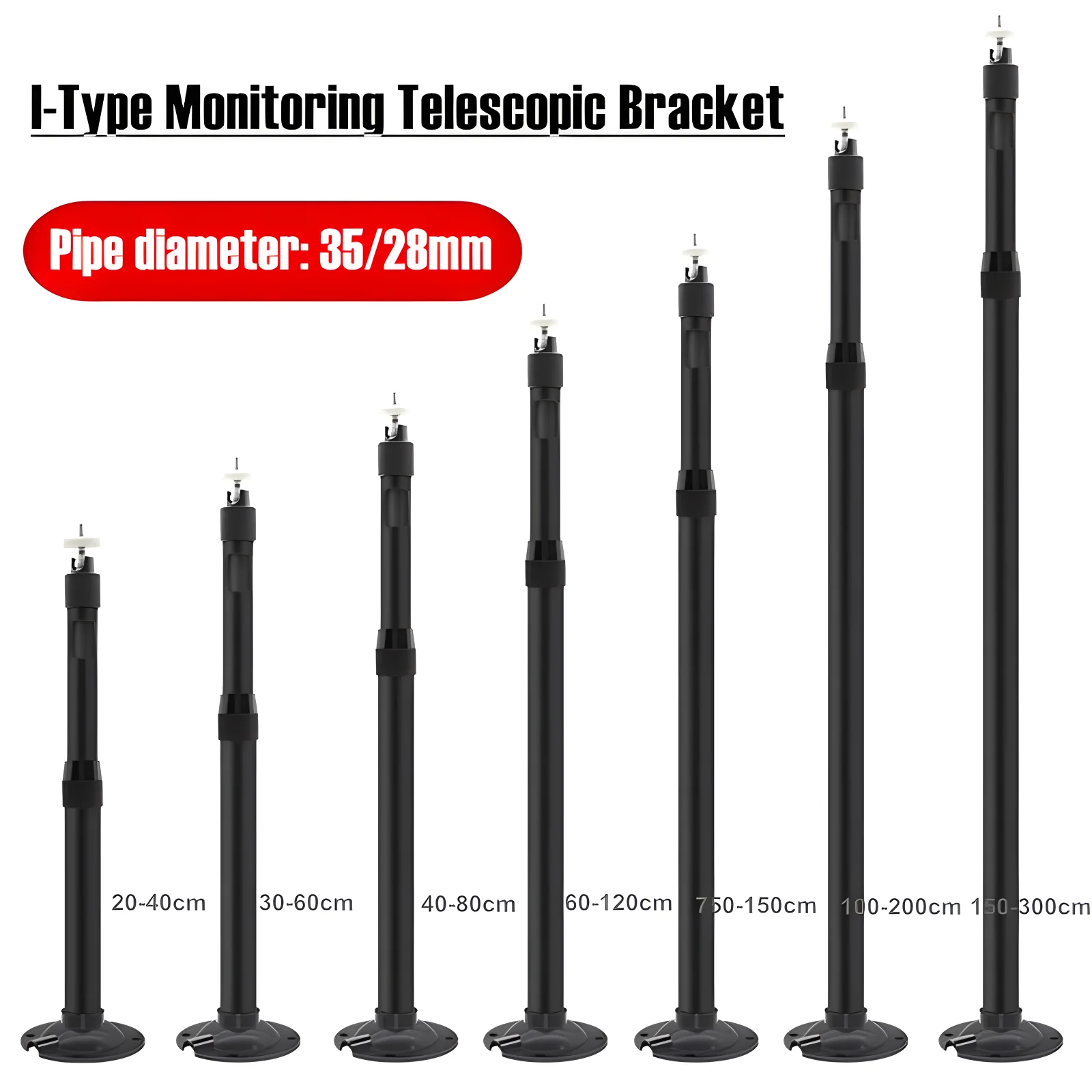 Universal Camera Holder Stand Monitor Aluminum Alloy Telescopic Bracket Bracket Extension Monitoring Pole Camera Long