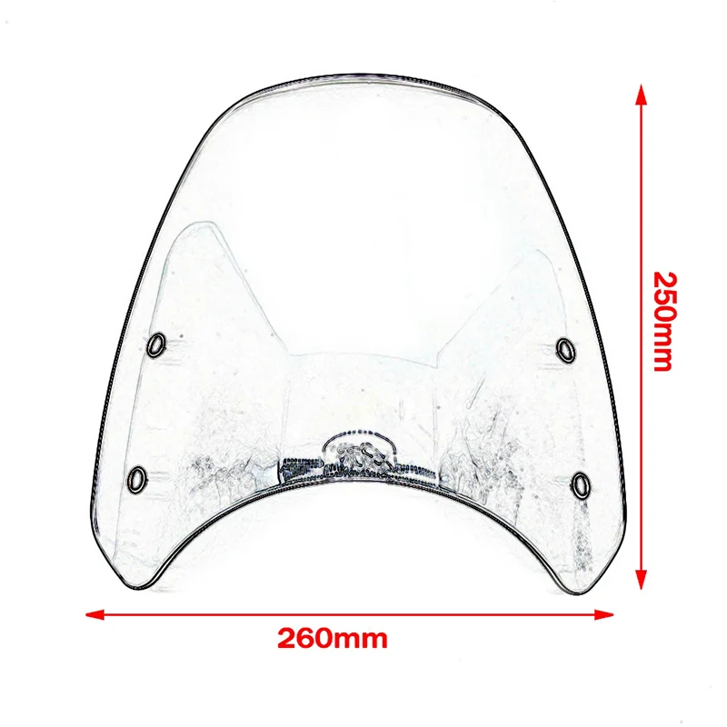 Motorcycle Accessories Windscreen Front Flyscreen Wind Deflector Screen Bracket for Honda CL 250 300 CL500