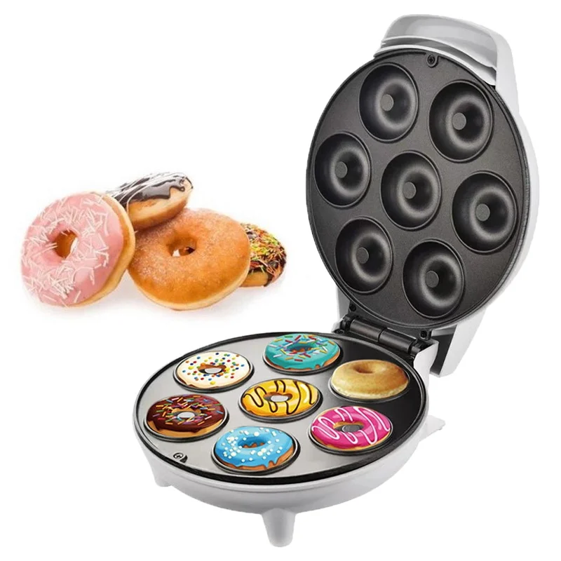 7 Holes Electric Donuts Maker Machine Mini 110V 220V Automatic 1200W Non-Stick DIY Doughnut Cake Baking Kitchen Appliance Home donut maker cake machine