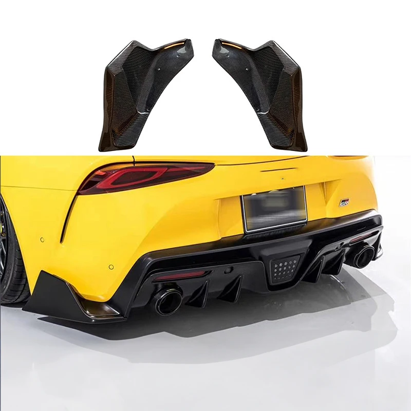 탄소 섬유 리어 립 디퓨저 스플리터 범퍼 보호 윙렛, GR Supra A90 A91 MK5 2021-2023 용, A90 3 개