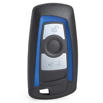Keyforkess 315/434/868MHz PCF7953 Chip CAS4 /FEM 3 pulsanti Keyless-Go Smart Remote Key Fob per BMW 1 2 3 4 5 6 7 Series X3 M2 Blue - KEYECU 315 434 868MHz PCF7953 Chip CAS4 FEM 3 pulsanti Keyless Go Smart Remote Key