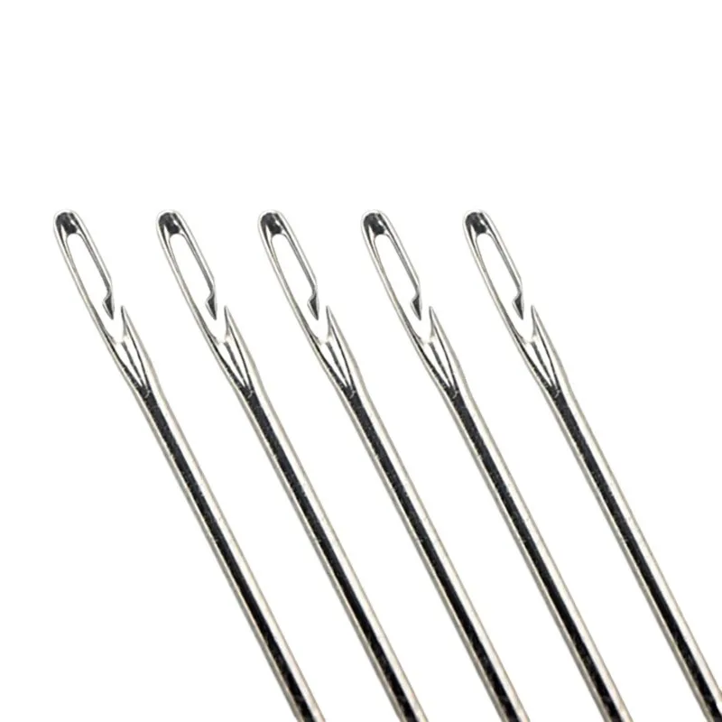 Sewing Needle Side Hole Blind Sewing Needles Stainless Steel Elderly Hand Sewing DIY Self Threading