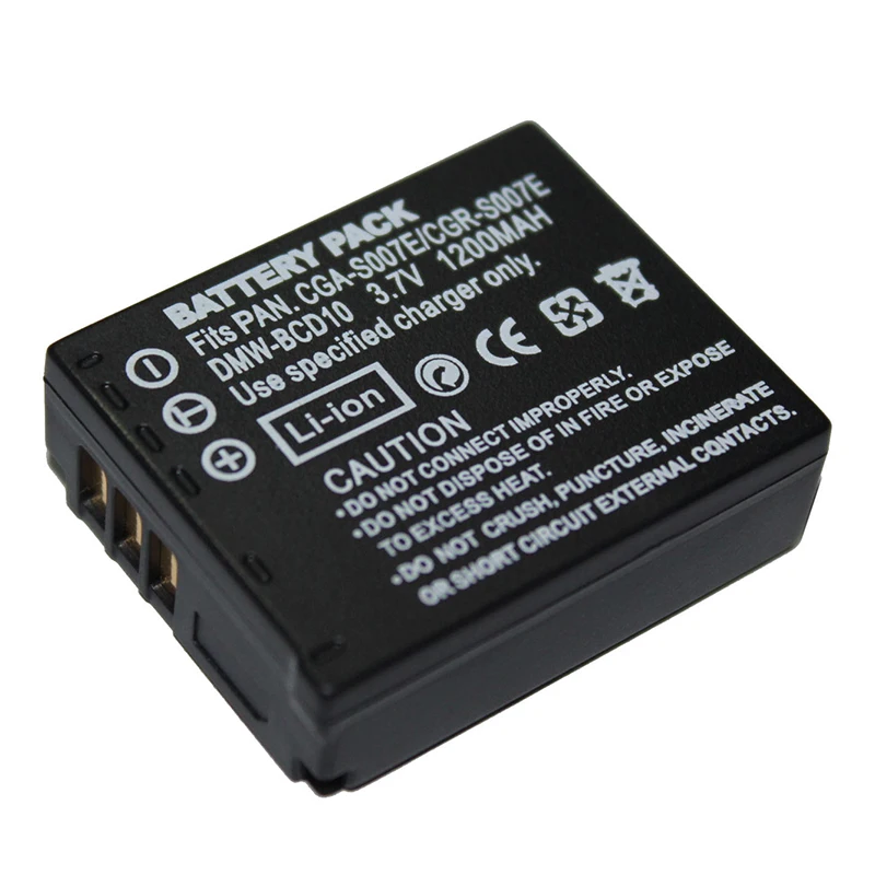Telefono Panasonic Batteria Ricambio Per Panasonic CGA-S007 S007E Per Lumix DMC-TZ1 DMC 12 60 Panasonic