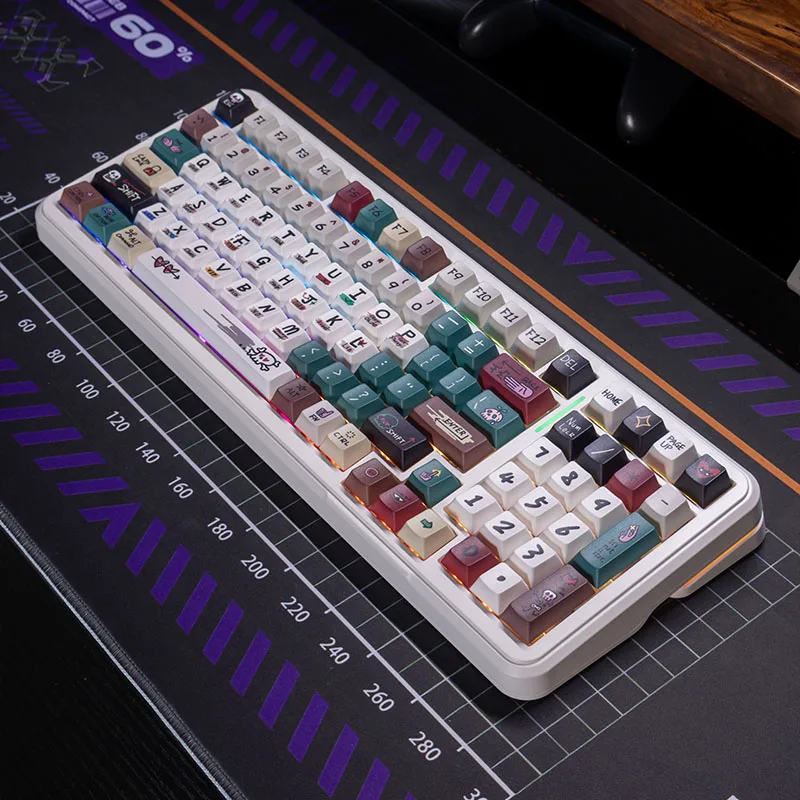 Echome-pbt Custom Retro Keyboard Cap Grupo Rua Graffiti Tema Perfil Cereja Acessórios Teclado Mecânico - Imagem 2
