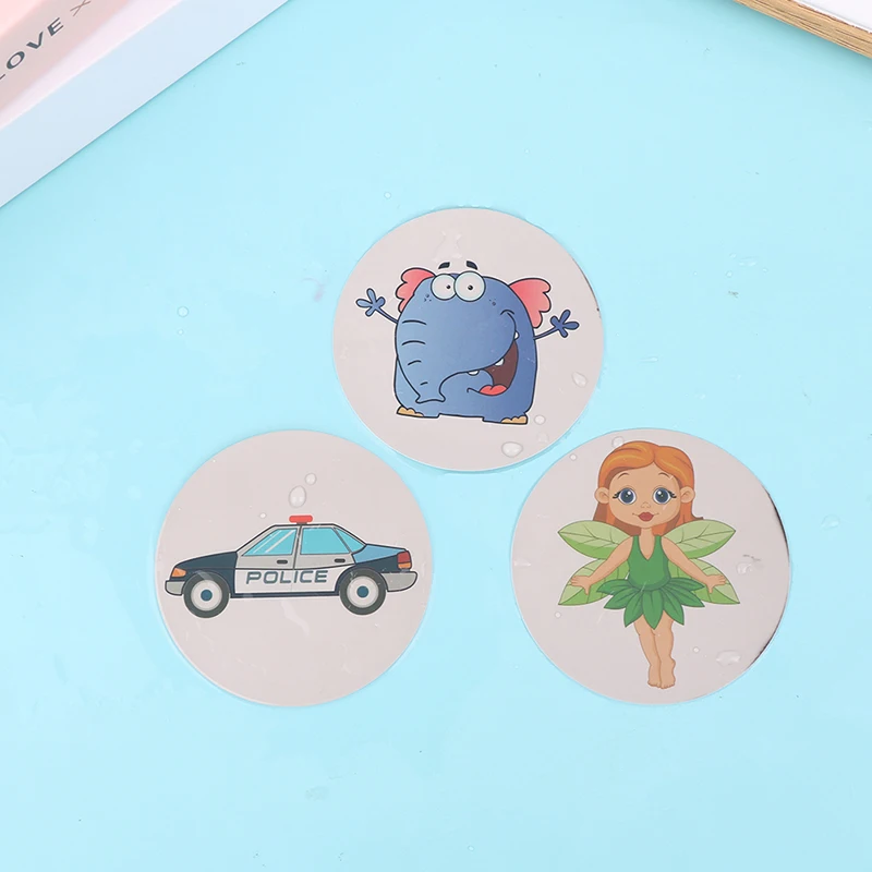 1세트 색상 변환 화장실 스티커 열변색 화장실 스티커 소변기 훈련 방수 색상 변환 스티커 어린이용 변기